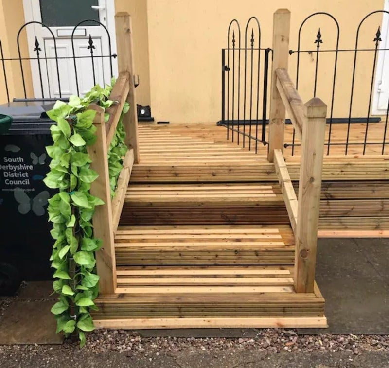 GreenTec 5 Pack 24" x 2" (600mm x 50mm) Non-Slip Decking Strips | Hard Wearing Polypropylene with Fixings | Outdoor Safety for Decks, Steps & Ramps | 10+ Year Lifespan (Beige) - Image 5